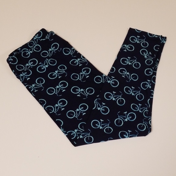 LuLaRoe Pants - Lularoe Leggings Navy with Bicycles TC